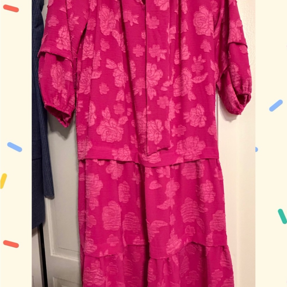 The Pioneer Woman Pink Floral Midi Dress